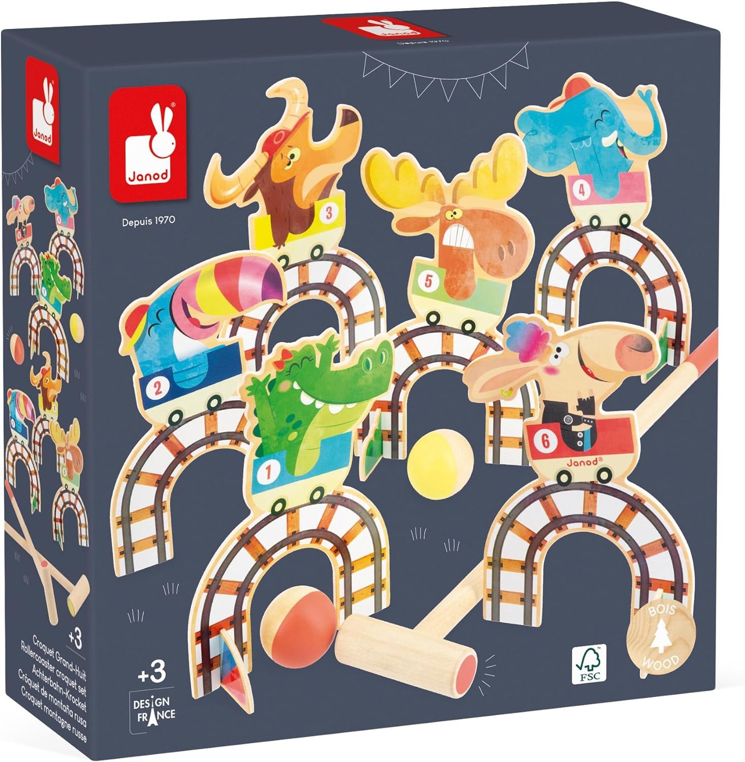 Juego de Croquet Montaña Rusa - Juego de Habilidad - Janod 03353