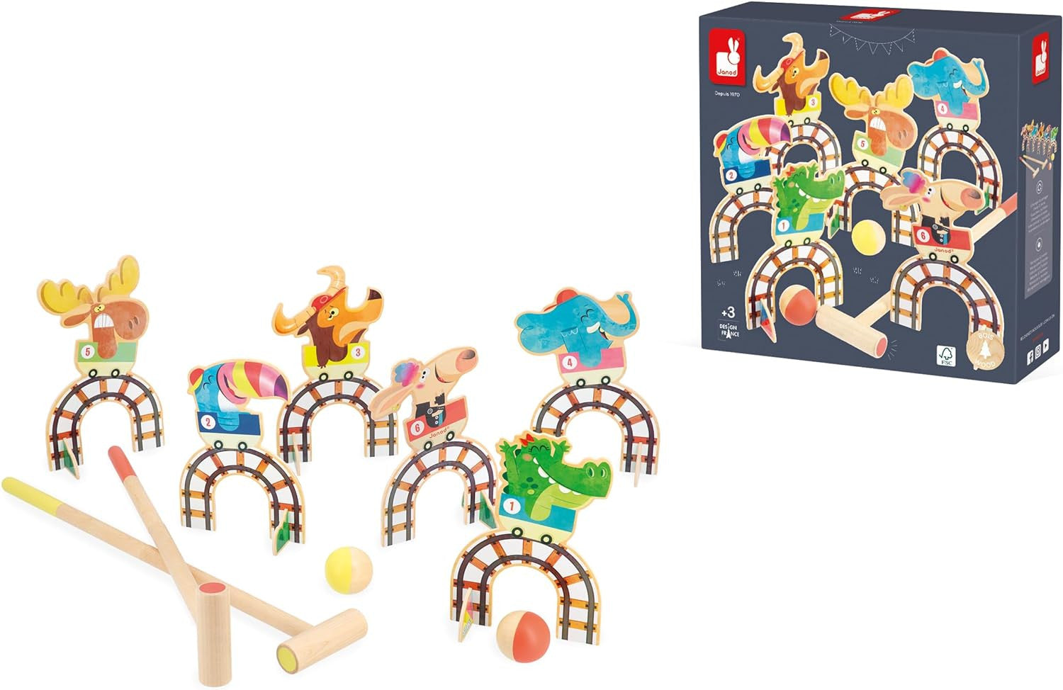 Juego de Croquet Montaña Rusa - Juego de Habilidad - Janod 03353