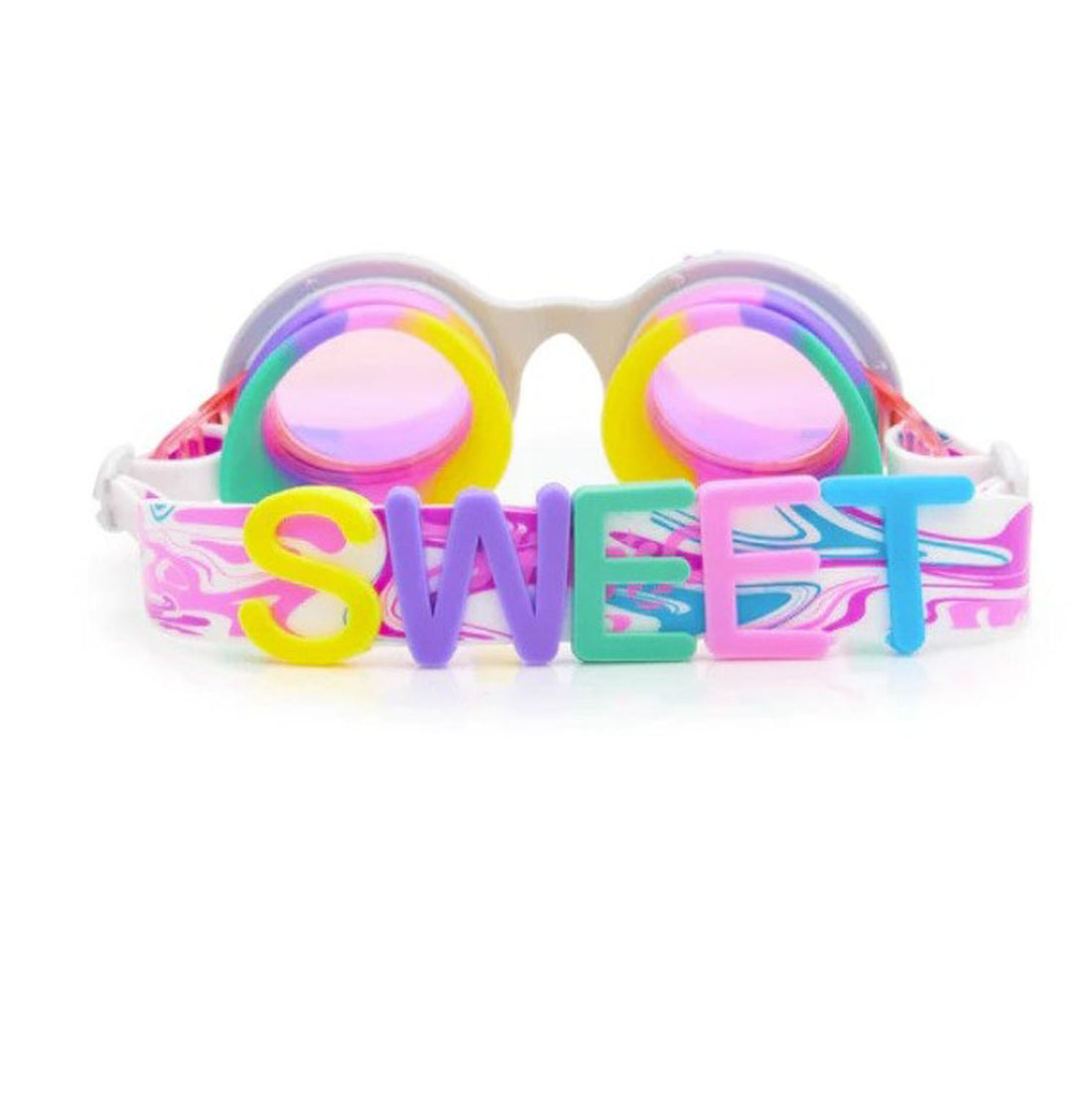 Gafas natación infantiles Bling2O Rainbow Ribbon - vista frontal colores
