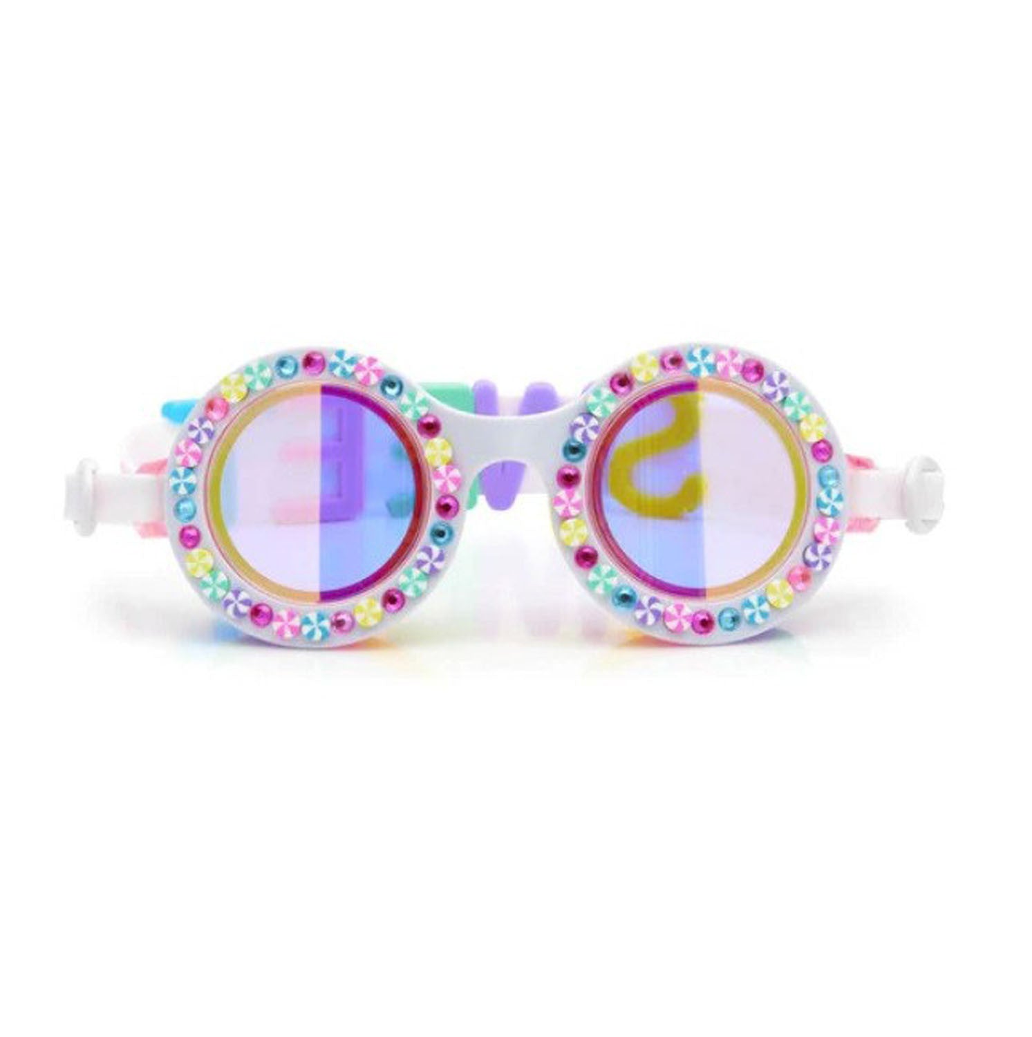 Gafas natación infantiles Bling2O Rainbow Ribbon - vista frontal colores