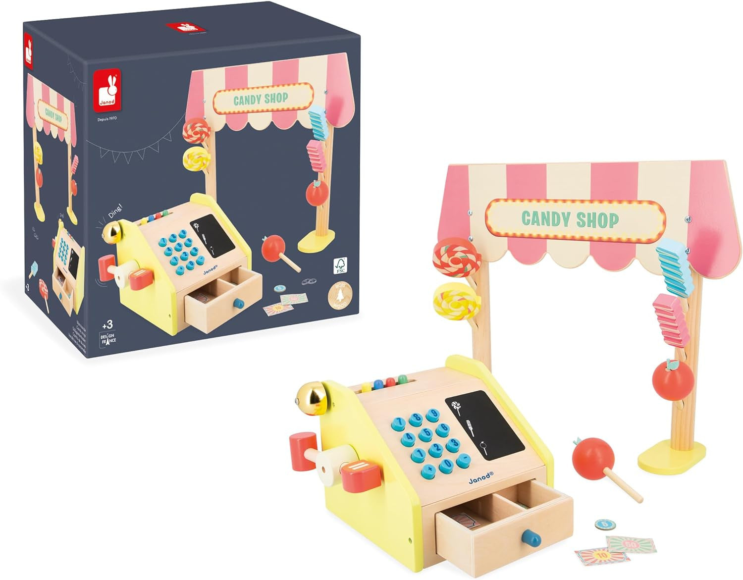 Tienda de Golosinas - Caja Registradora - Cocina y Accesorios - Janod 03350