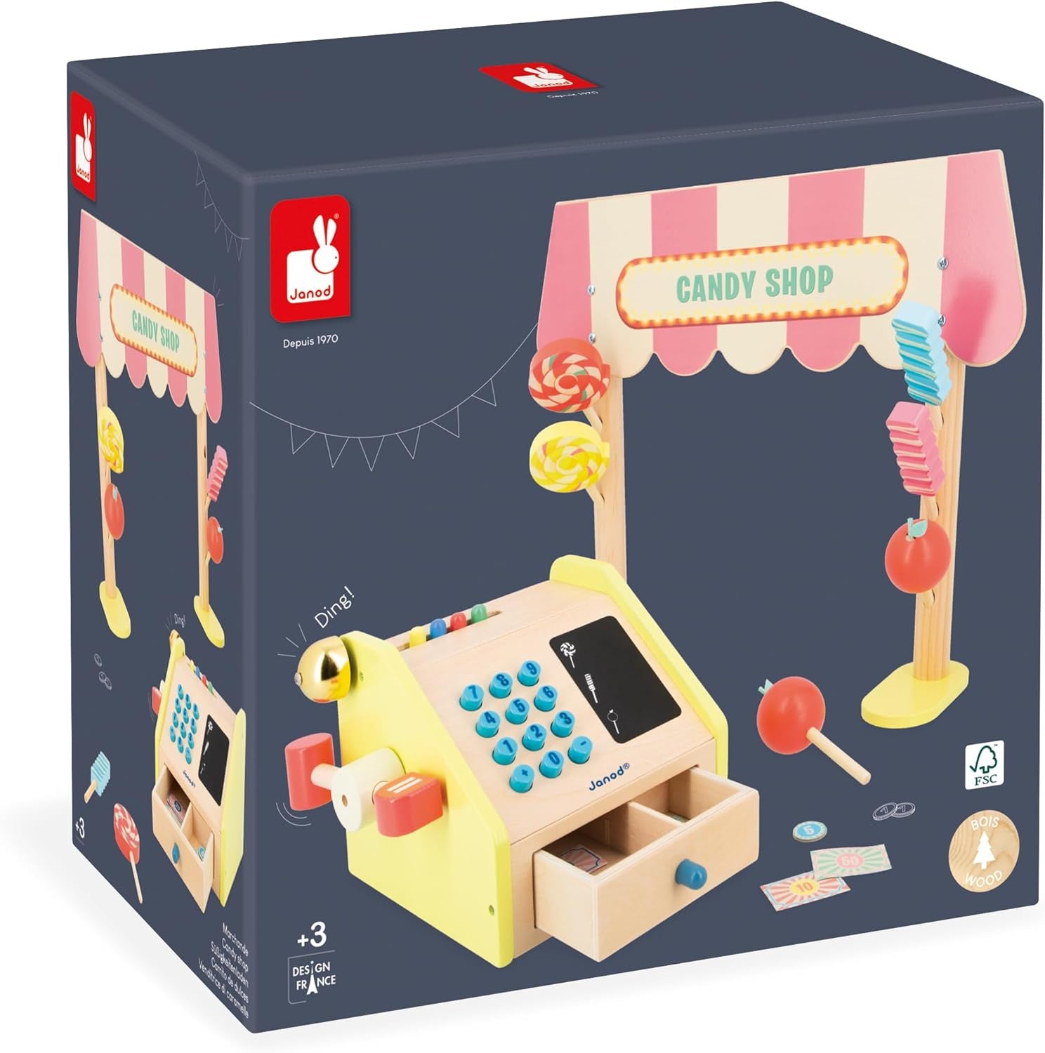 Tienda de Golosinas - Caja Registradora - Cocina y Accesorios - Janod 03350