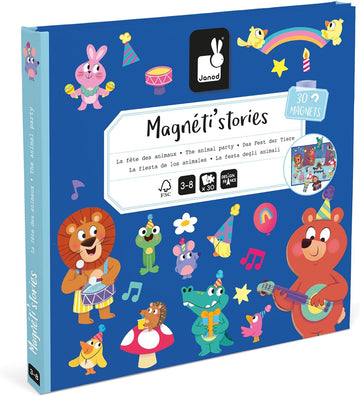 Juego Educativo Magnético 30 Imánes Magneti´Stories La Fiesta de los Animales - Janod 05455