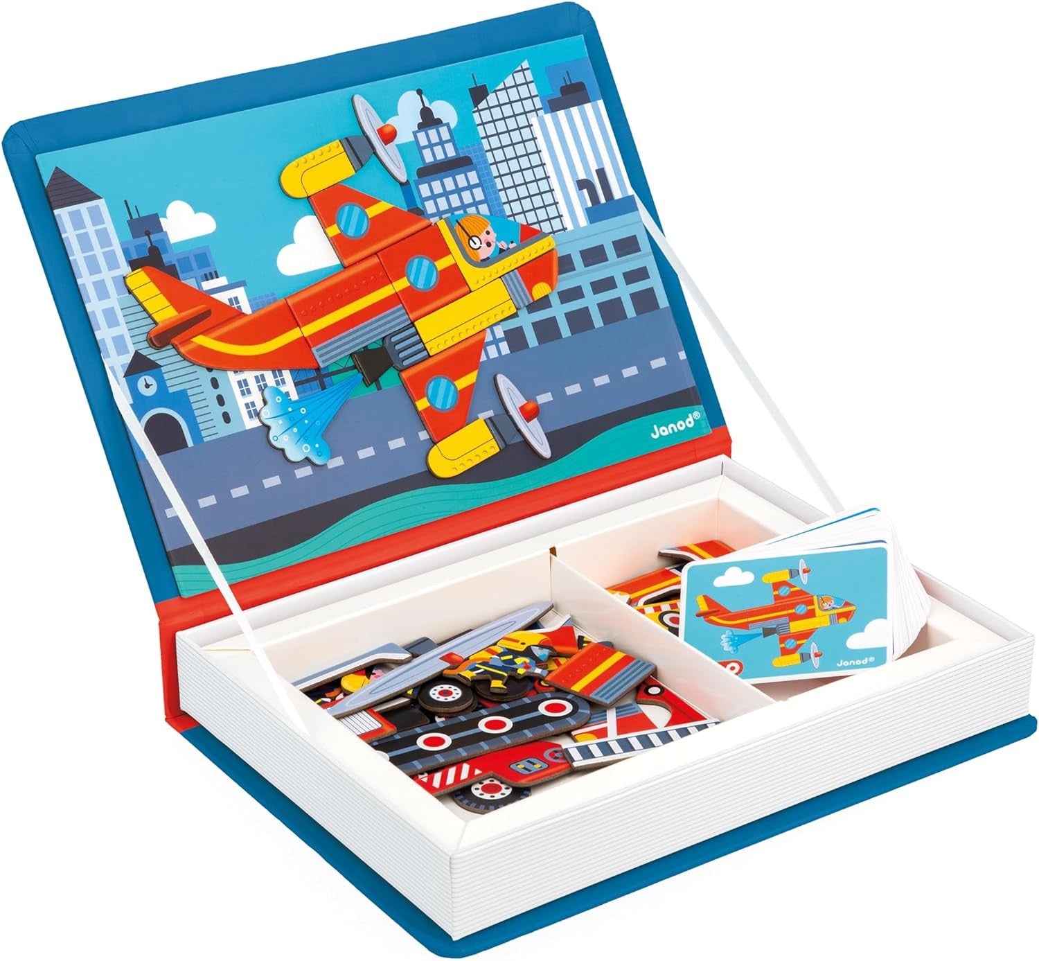 Juego Educativo Magnético 60 Imánes Magnéti´book Bomberos - Janod 02583
