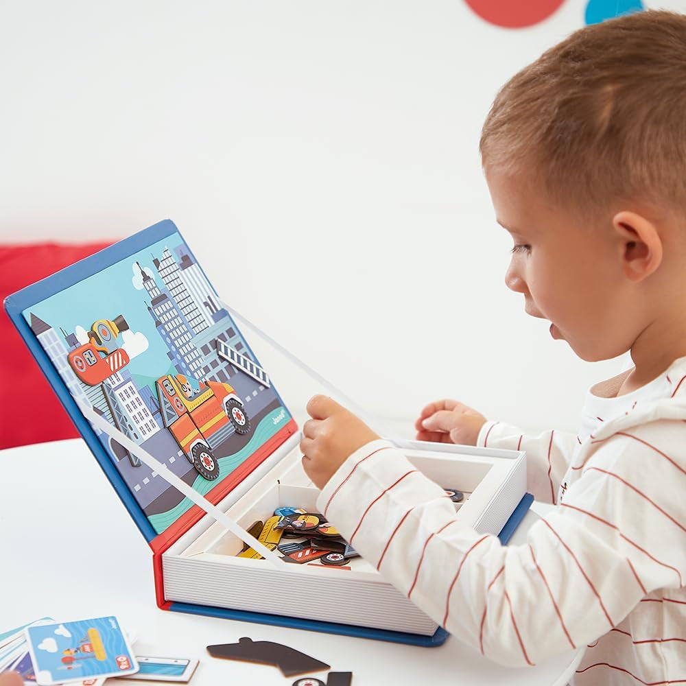 Juego Educativo Magnético 60 Imánes Magnéti´book Bomberos - Janod 02583