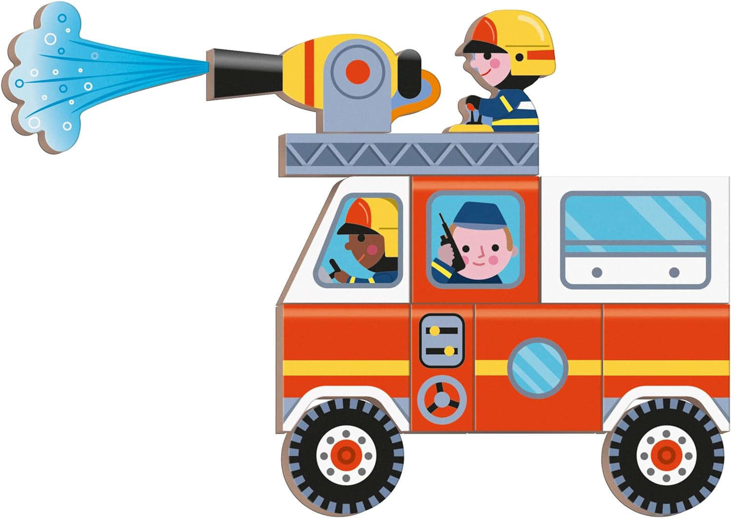 Juego Educativo Magnético 60 Imánes Magnéti´book Bomberos - Janod 02583