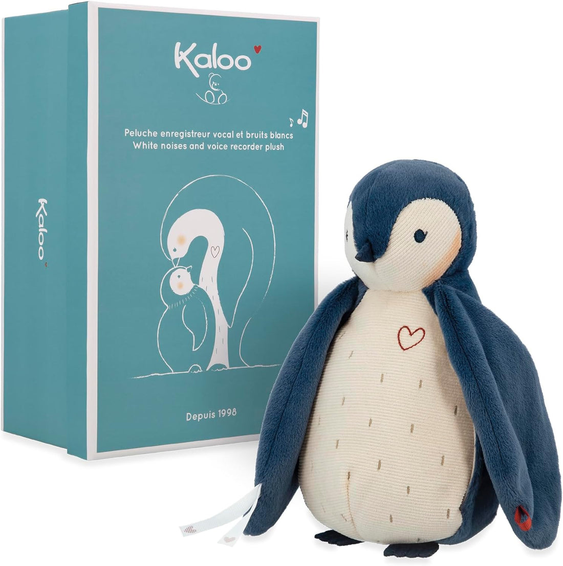 Peluche Pinguino Blanco felpa con Grabador de Voz - Kaloo K212001