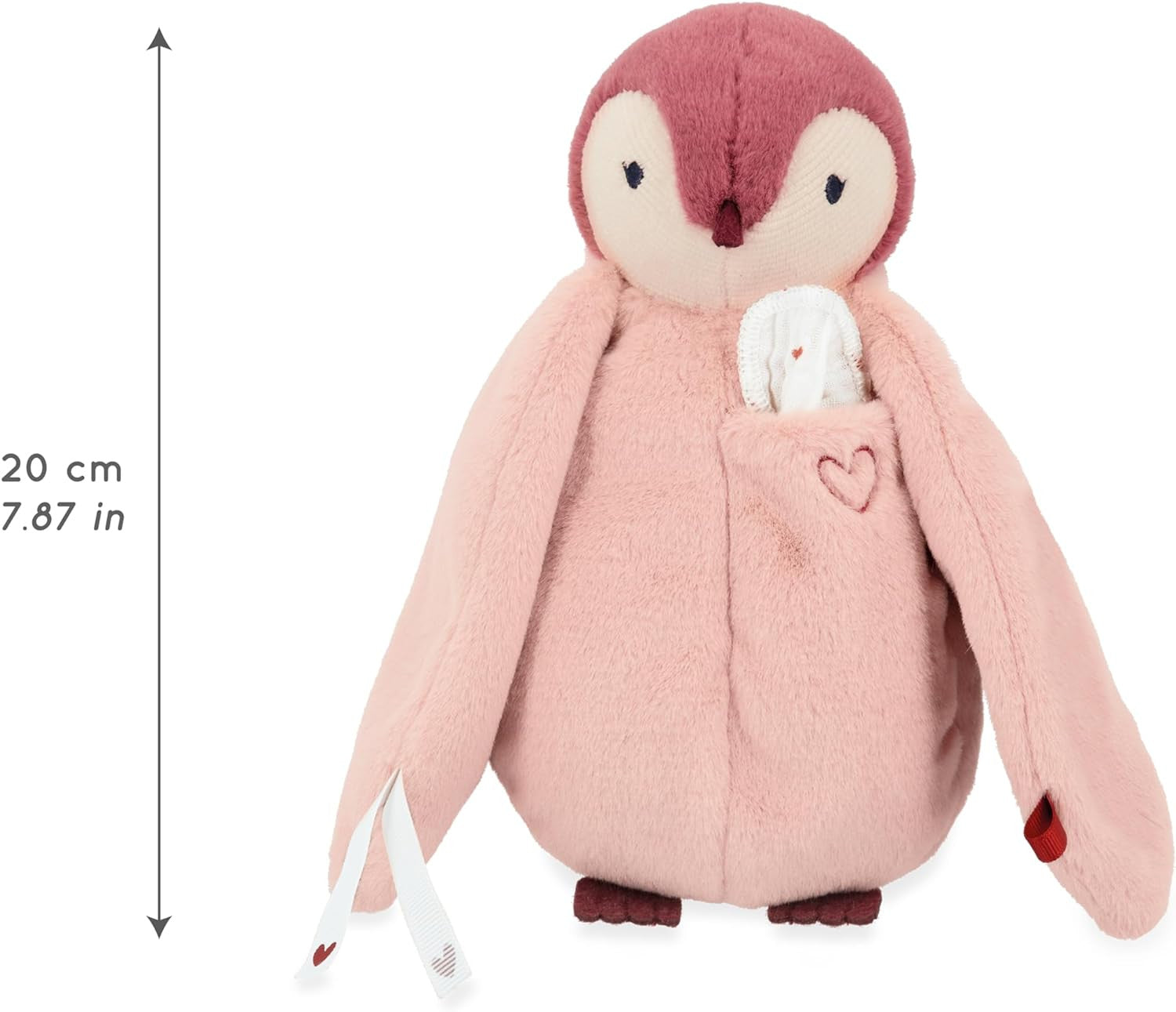 Pinguino Rosa de felpa con Pañuelo de Muselina - Kaloo K212006