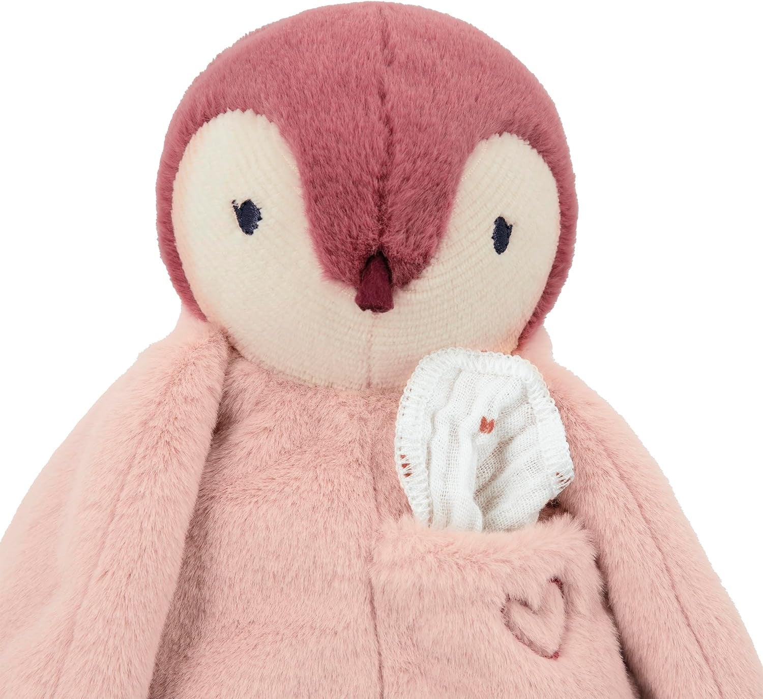 Pinguino Rosa de felpa con Pañuelo de Muselina - Kaloo K212006