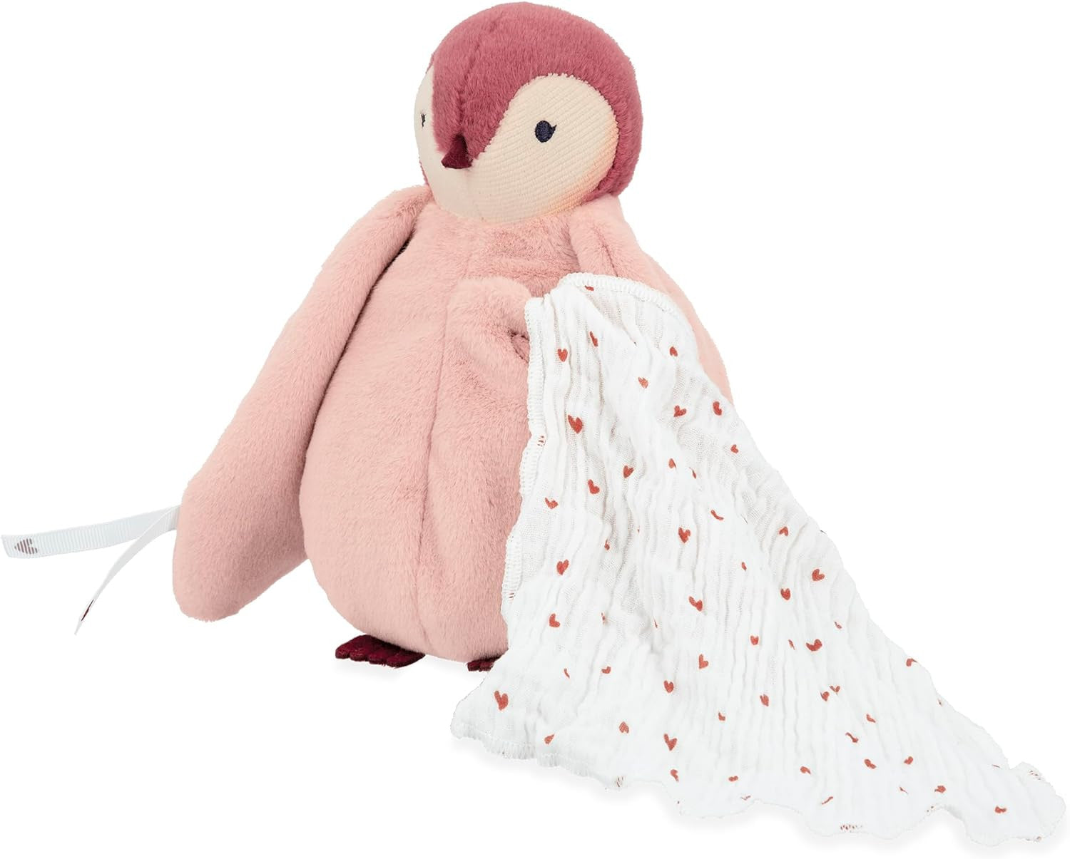 Pinguino Rosa de felpa con Pañuelo de Muselina - Kaloo K212006