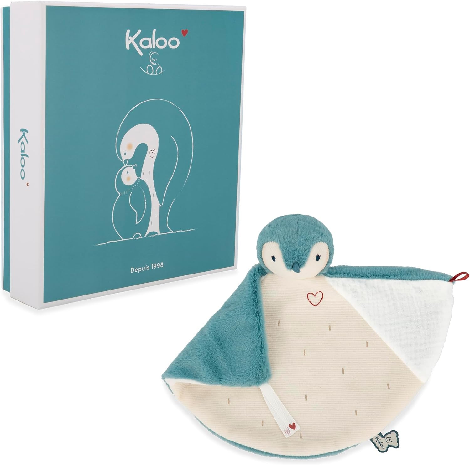 Doudou Pinguino Verde - Manta de Pinguino Verde - Kaloo K212009