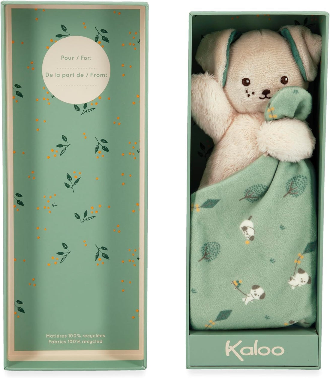 Doudou Perro Verde - Peluche Perro Verde 18 x 18 cm - Kaloo 226001
