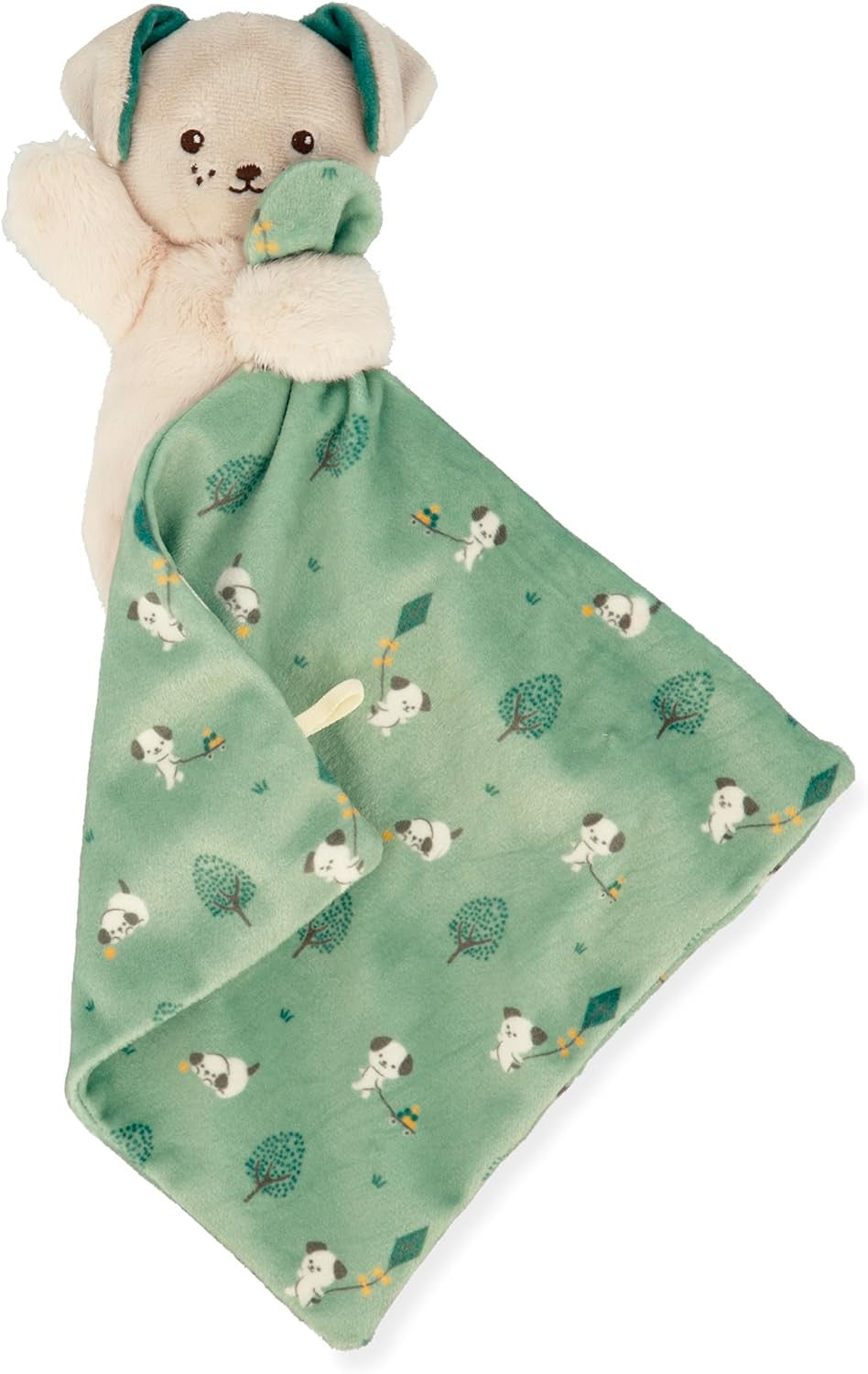 Doudou Perro Verde - Peluche Perro Verde con mantita 18 x 18 cm - Kaloo 226001
