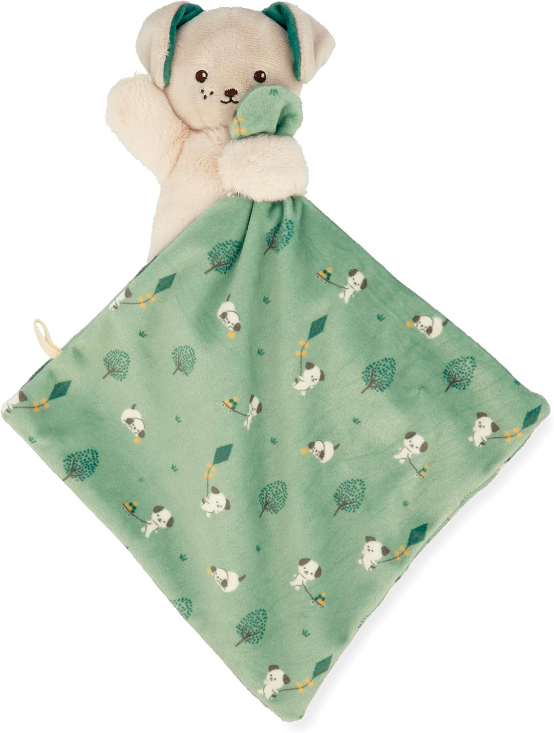 Doudou Perro Verde - Peluche Perro Verde con mantita 18 x 18 cm - Kaloo 226001