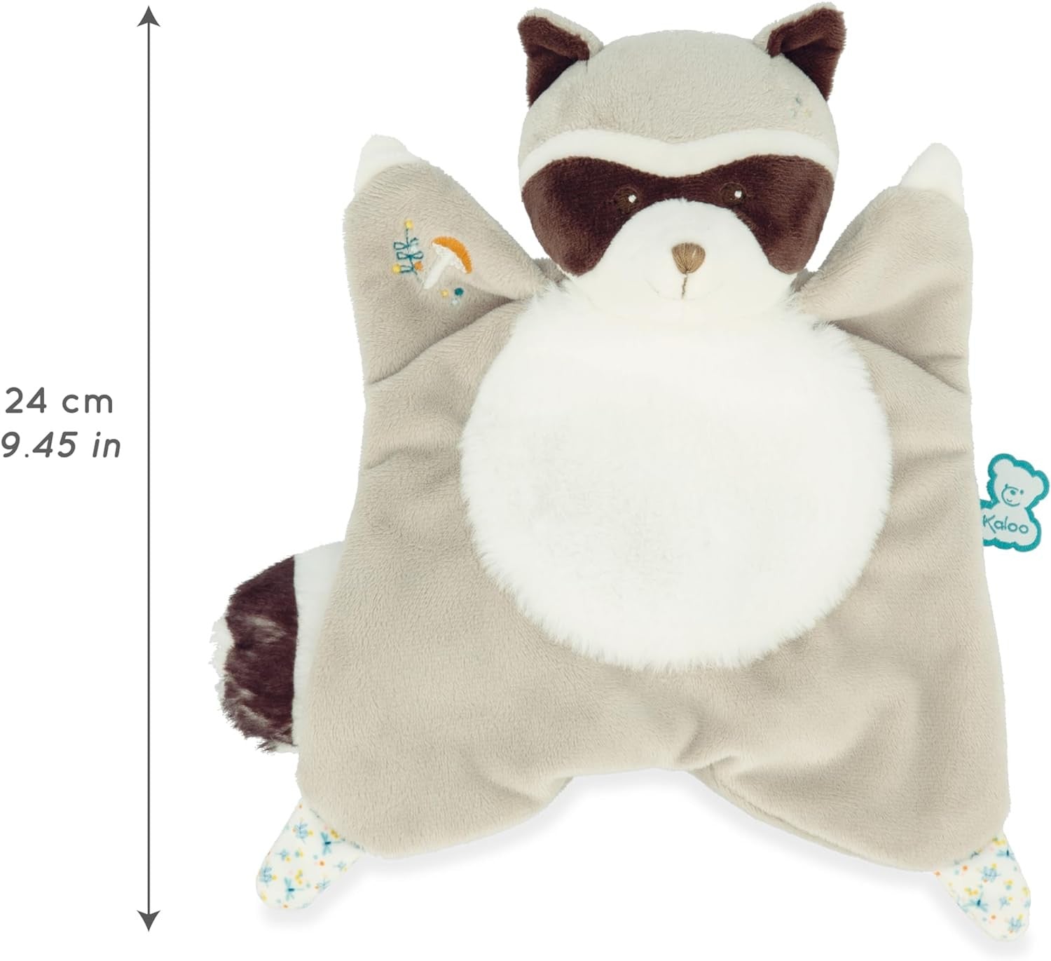 Peluche doudou cuadrado gastón el mapache - kaloo k205001