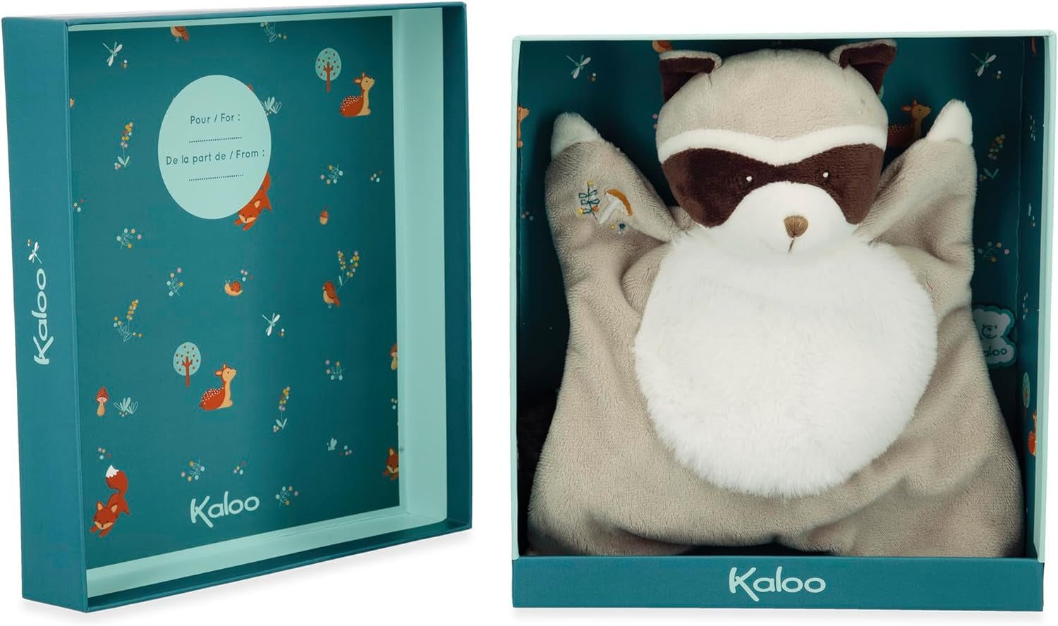 Peluche doudou cuadrado gastón el mapache - kaloo k205001