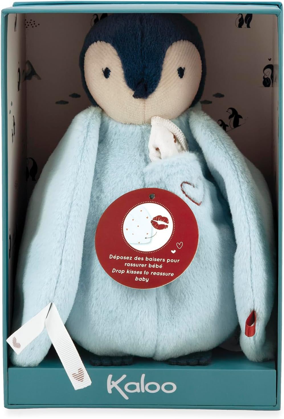 Pinguino Azul de felpa con Pañuelo de Muselina - Kaloo K212002