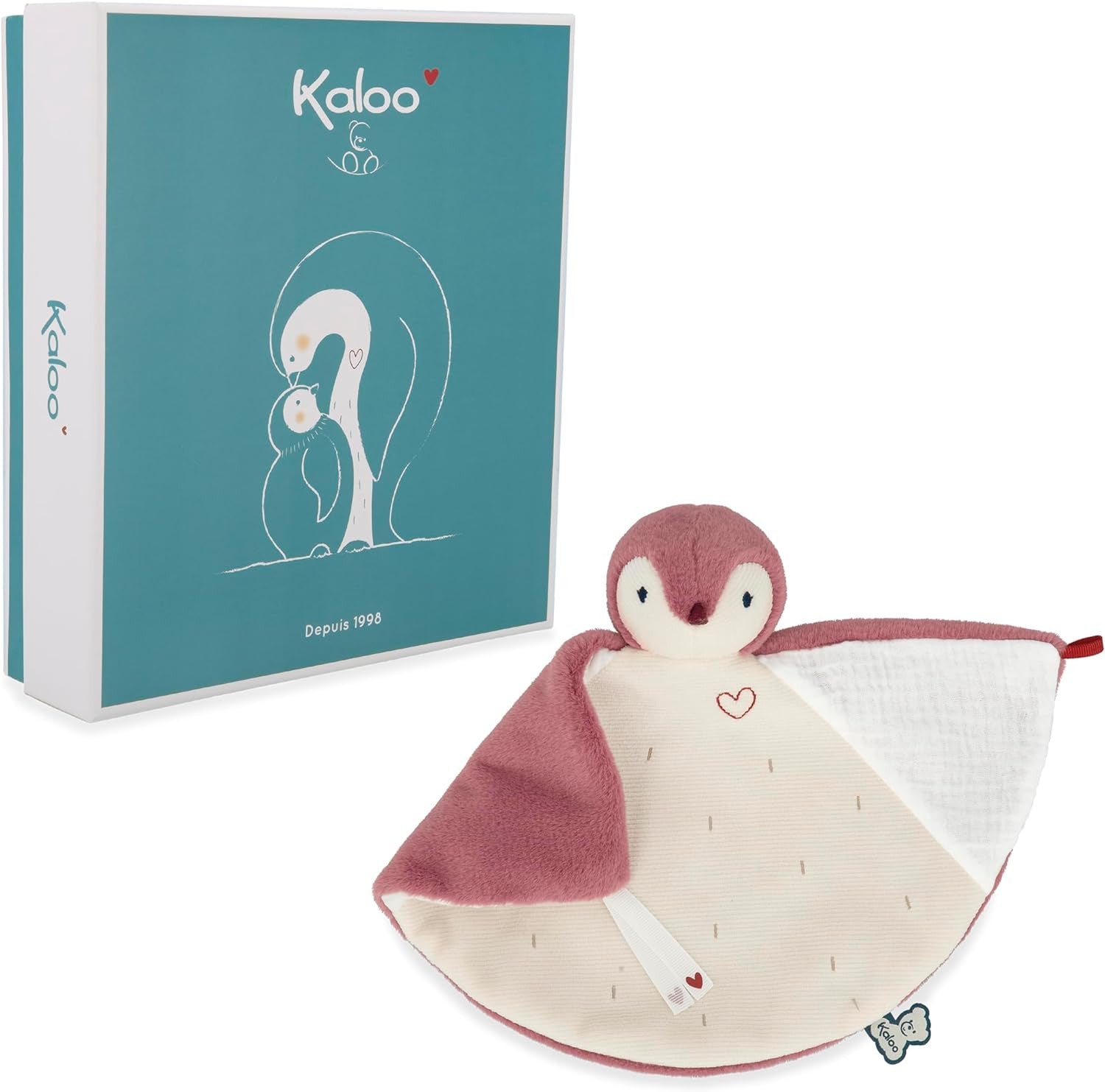 Doudou Pinguino Rosa - Manta de Pinguino Rosa - Kaloo K212007