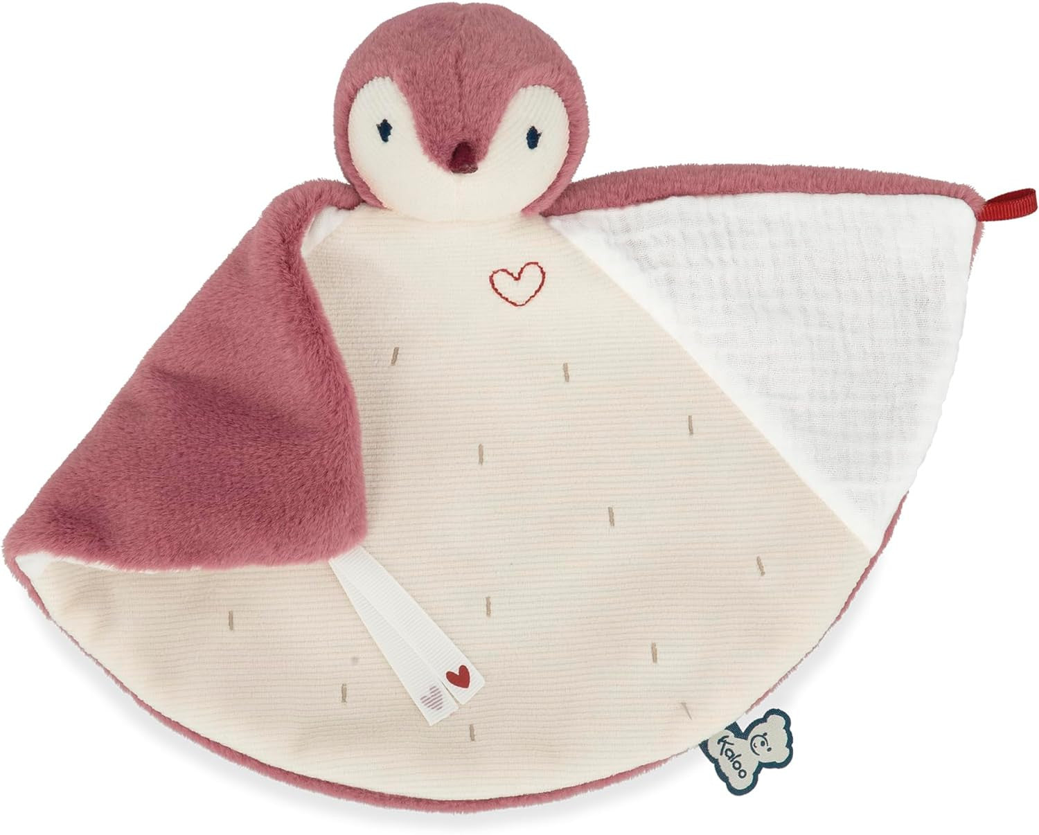 Doudou Pinguino Rosa - Manta de Pinguino Rosa - Kaloo K212007