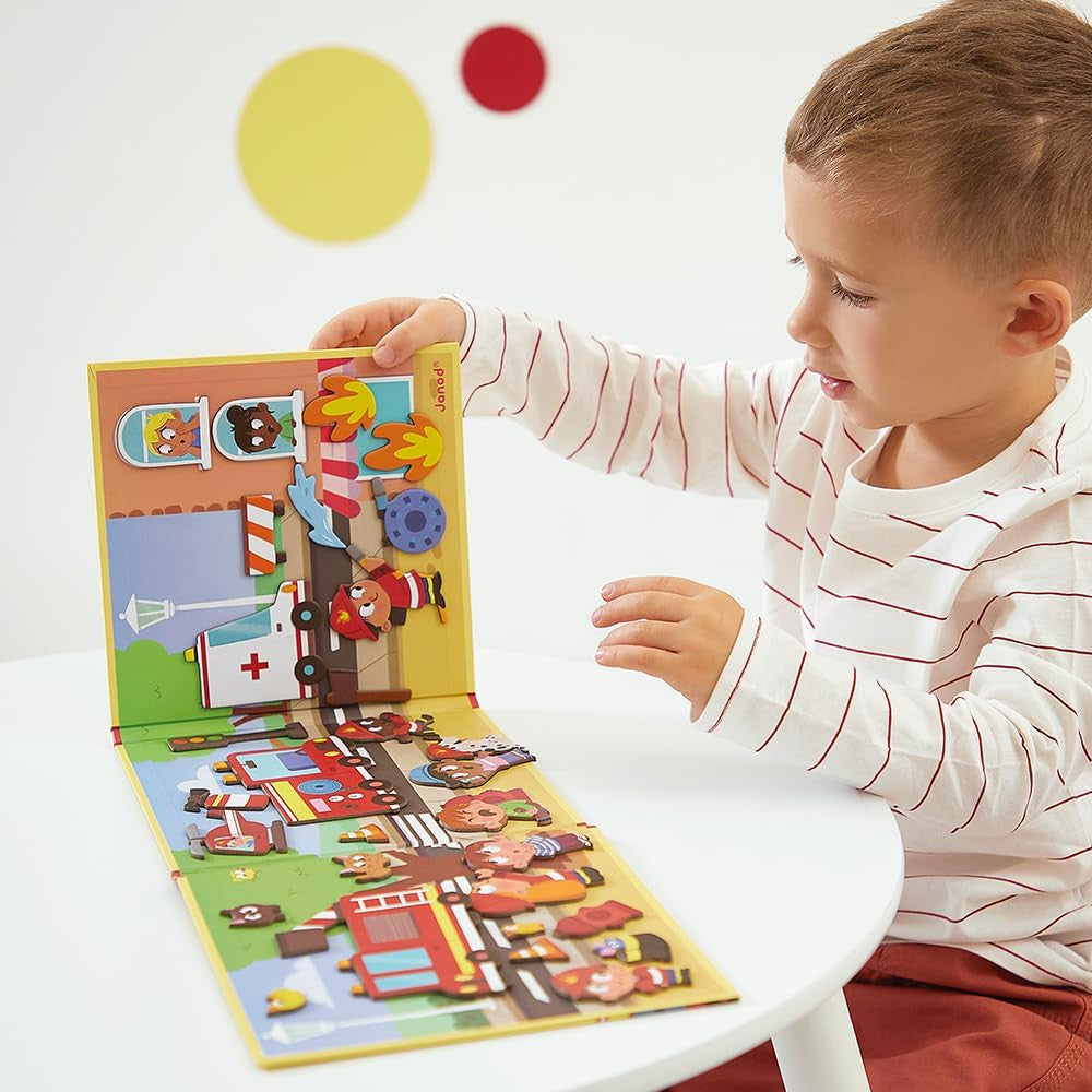 Juego Educativo Magnético 30 imanes Magnéti´Stories Los Bomberos - Janod 05453