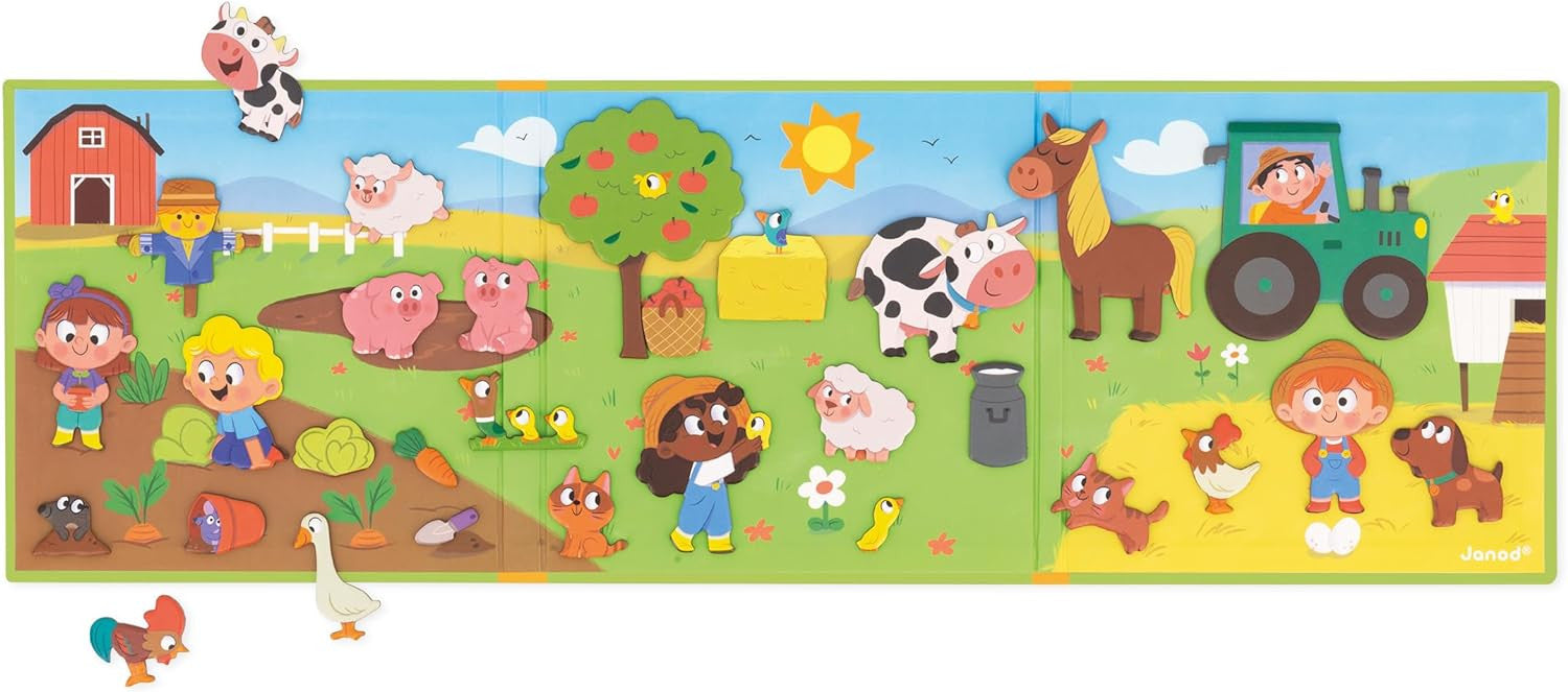 Juego Educativo Magnético 30 Imanes Magnéti´Stories La Granja - Janod 05451