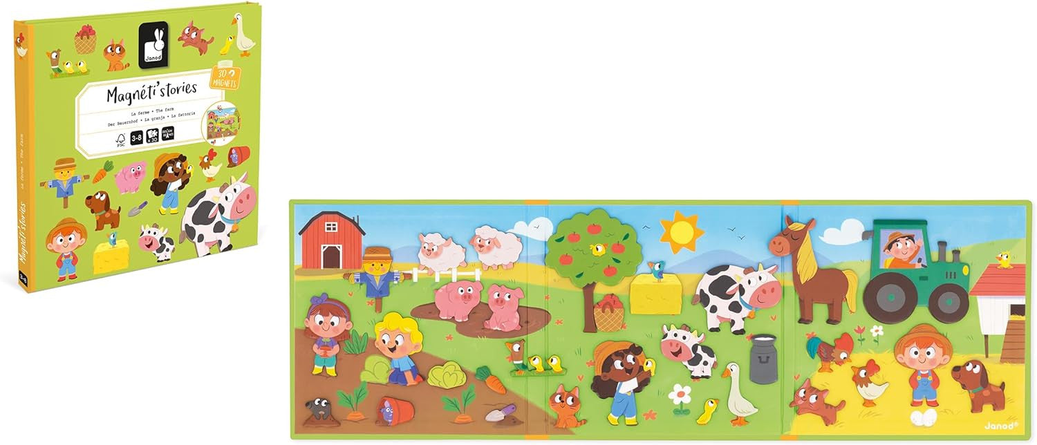 Juego Educativo Magnético 30 Imanes Magnéti´Stories La Granja - Janod 05451