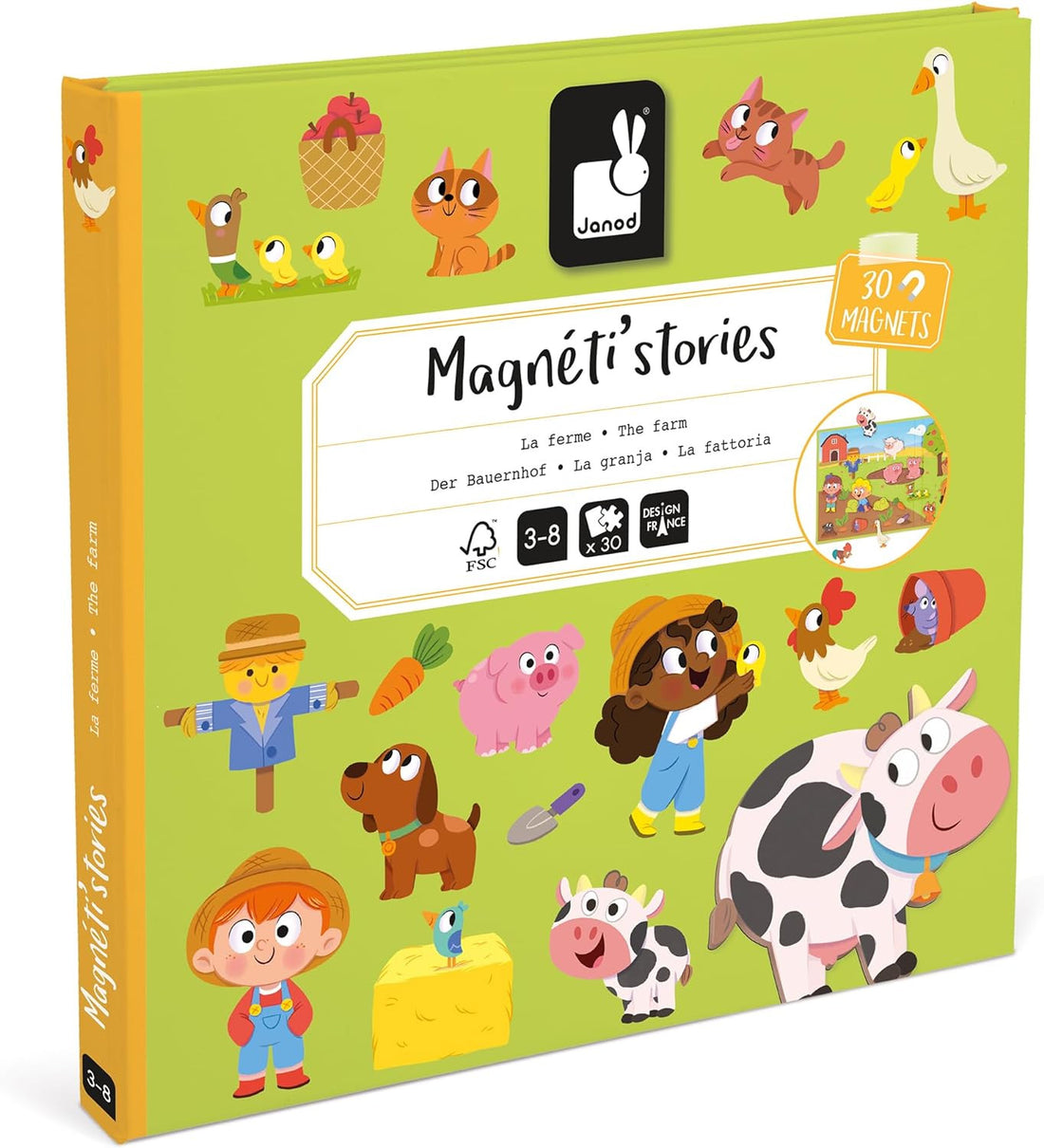 Juego Educativo Magnético 30 Imanes Magnéti´Stories La Granja - Janod 05451