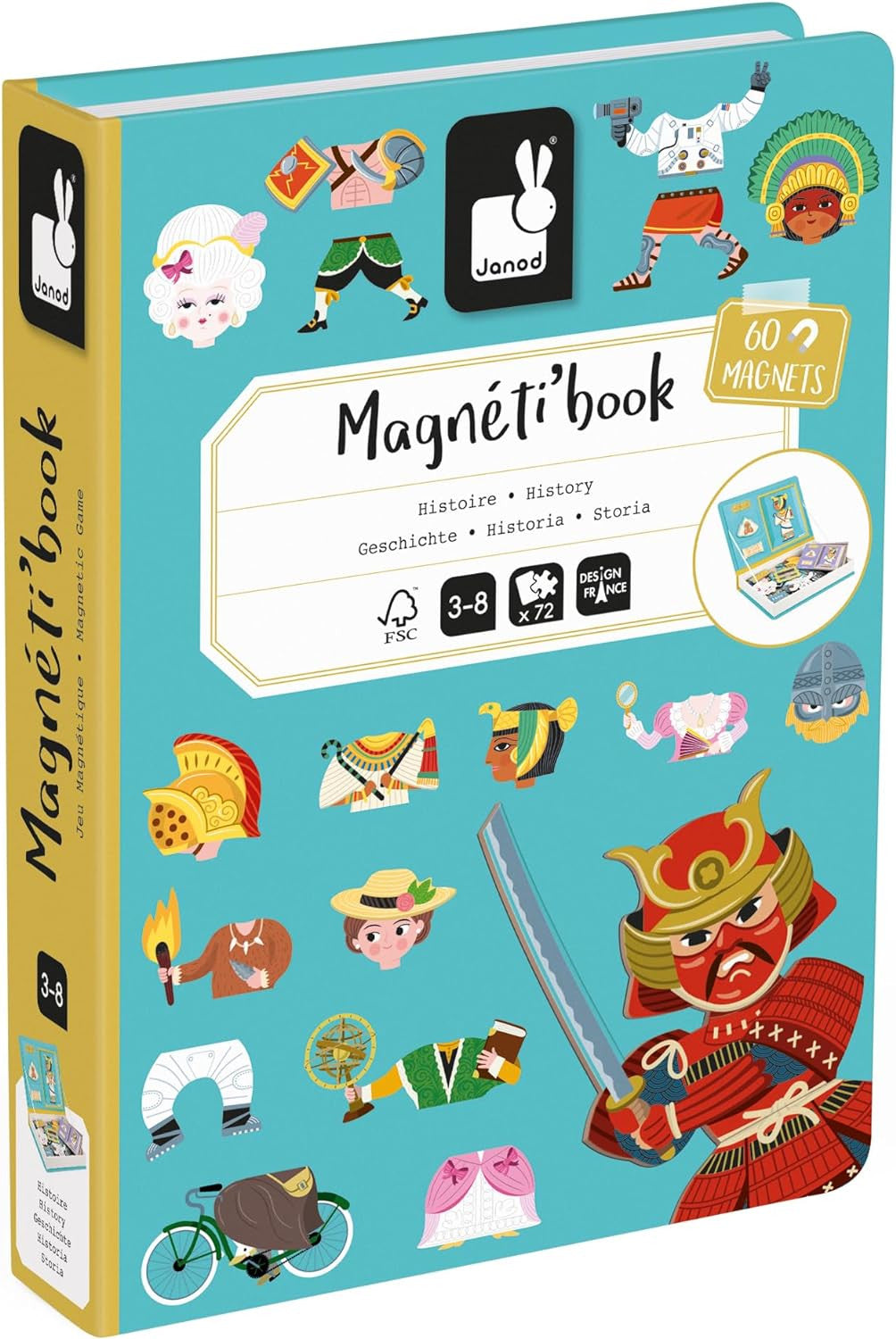 Juego Educativo Magnético 60 Imanes Magnetic´book Historia - Janod 02598