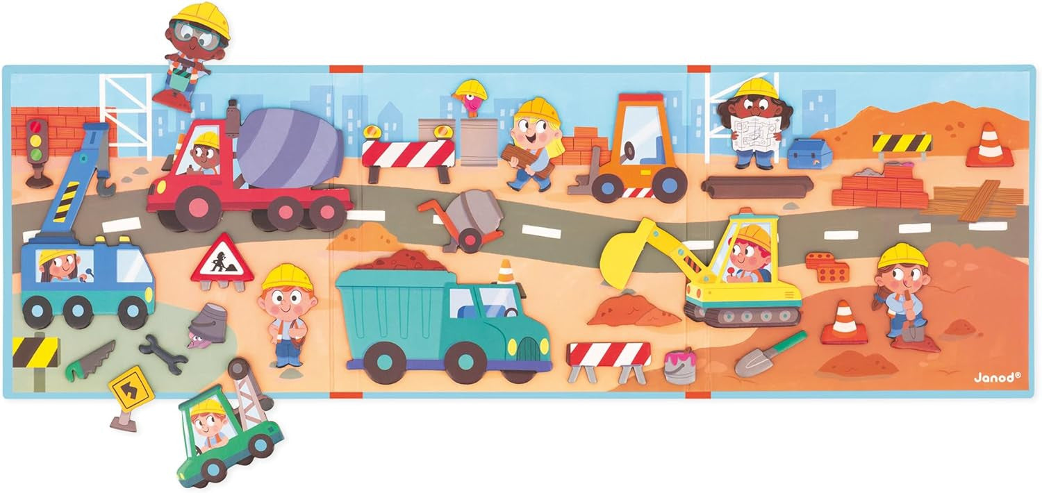 Juego Educativo Magnético Magneti´Stories book La Construcción - Janod 05454