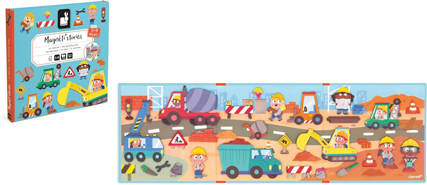 Juego Educativo Magnético Magneti´Stories book La Construcción - Janod 05454