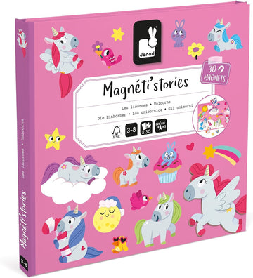 Juego Educativo Magnético 30 Imanes Magneti´Stories Unicornios - Janod 05452