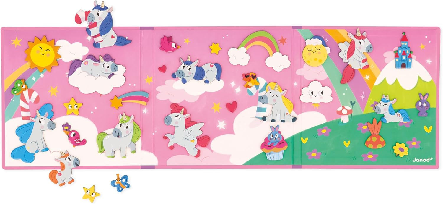Juego Educativo Magnético 30 Imanes Magneti´Stories Unicornios - Janod 05452