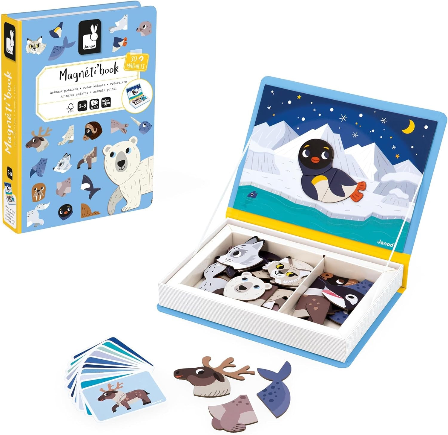 Juego Educativo Magnético 30 Imanes Magnetic´stories Animales Polares - Janod 02599