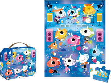 Puzzle Infantil Concierto de Rock Unicornios 24 Piezas - Janod 02544