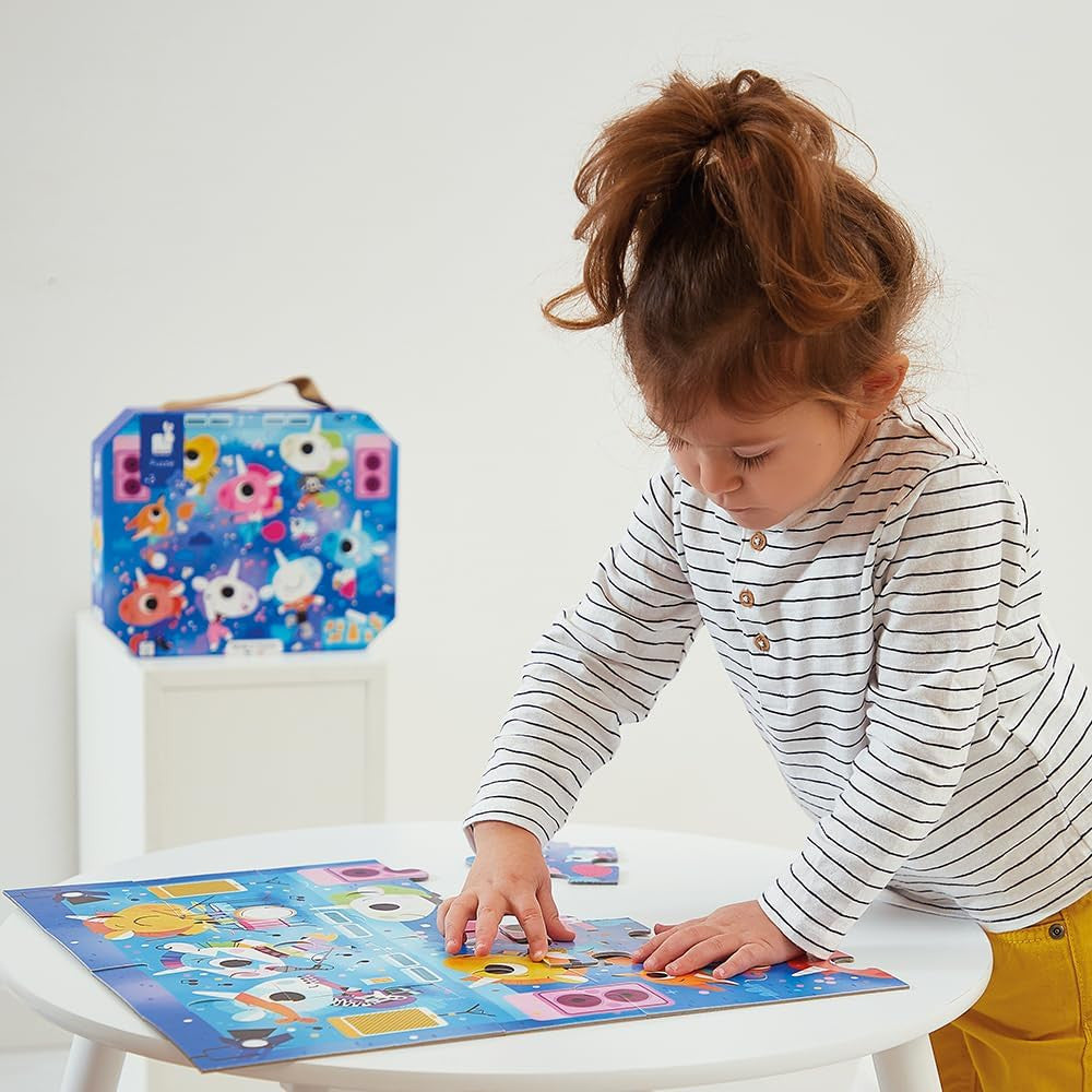 Puzzle Infantil Concierto de Rock Unicornios 24 Piezas - Janod 02544
