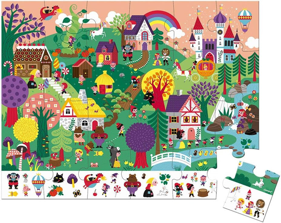 Puzzle Infantil de Observación Los Cuentos 24 Piezas - Janod 02646