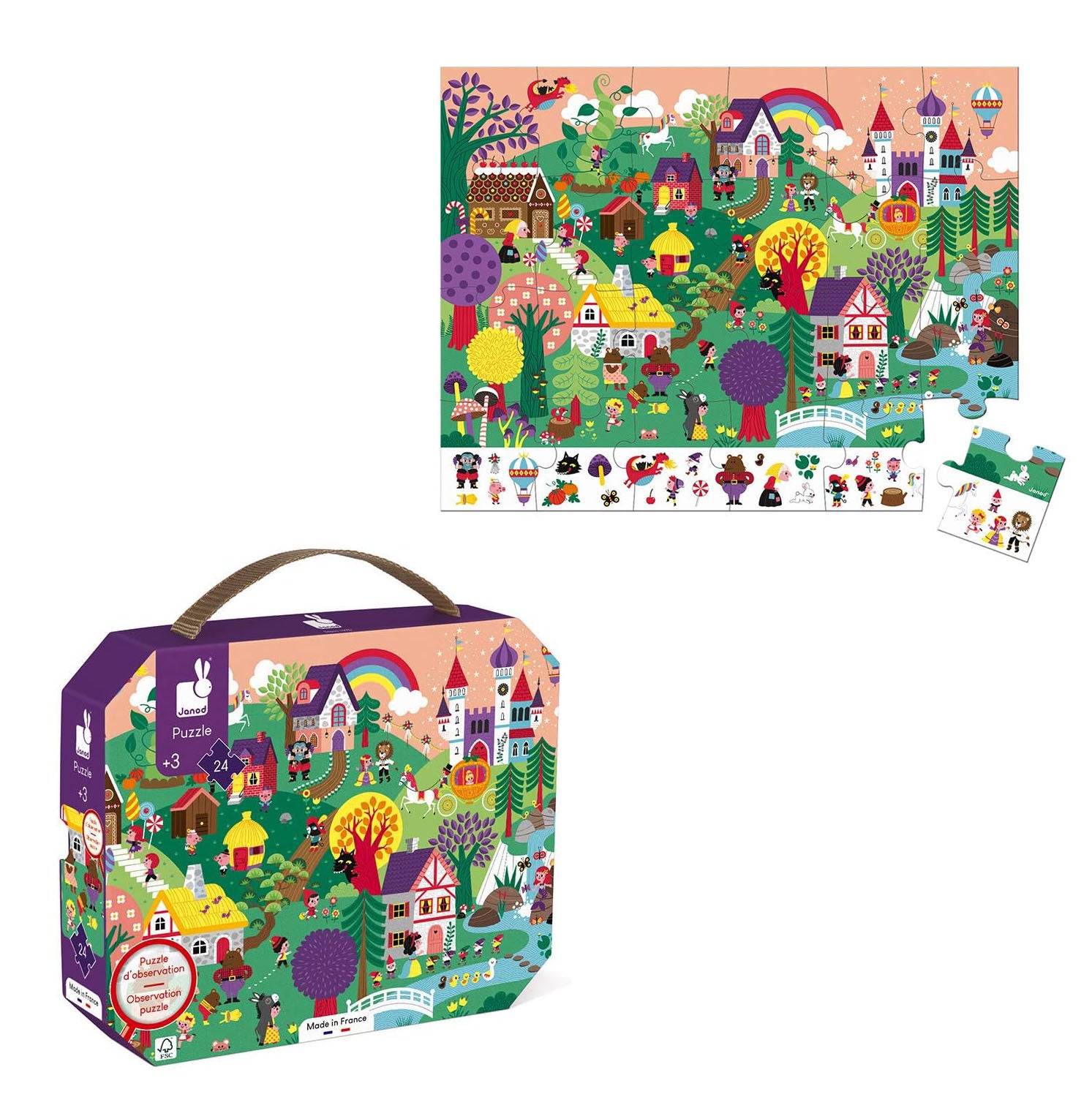 Puzzle Infantil de Observación Los Cuentos 24 Piezas - Janod 02646