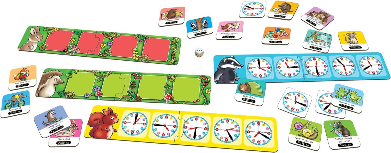Juego Educativo para Aprender la Hora - Whats´s The Time Mr. Wolf - Orchard Toys