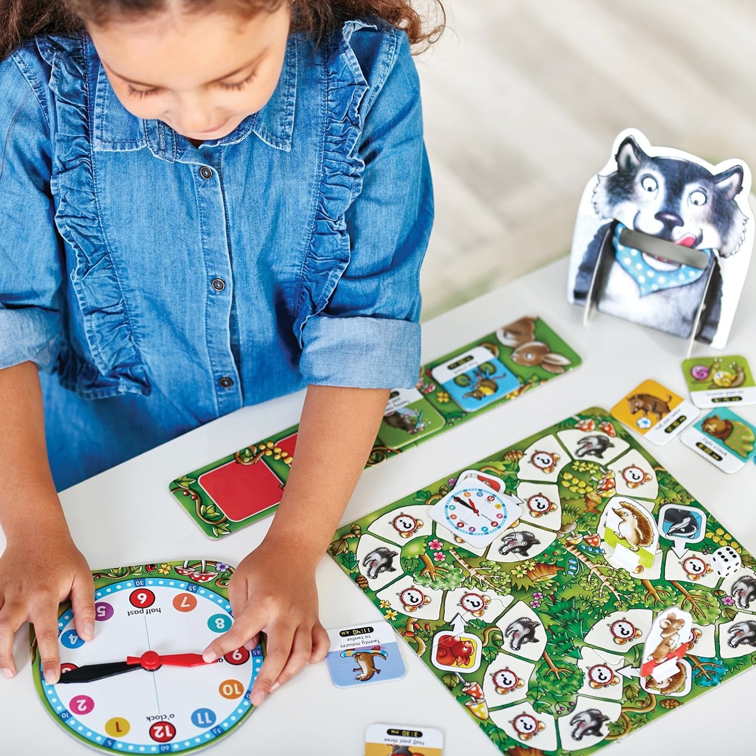 Juego Educativo para Aprender la Hora - Whats´s The Time Mr. Wolf - Orchard Toys