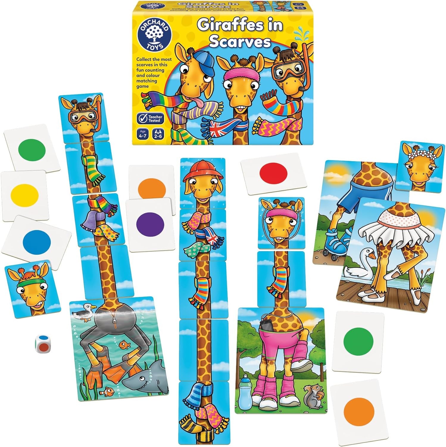 Juego Educativo para aprender el Conteo y los Colores - Giraffes in Scarves - Orchard Toys