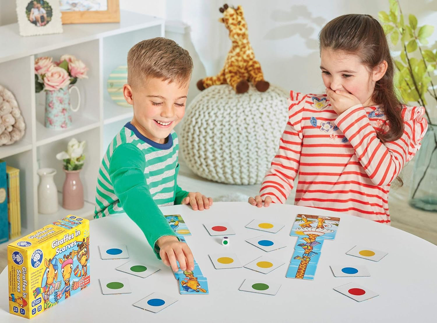 Juego Educativo para aprender el Conteo y los Colores - Giraffes in Scarves - Orchard Toys