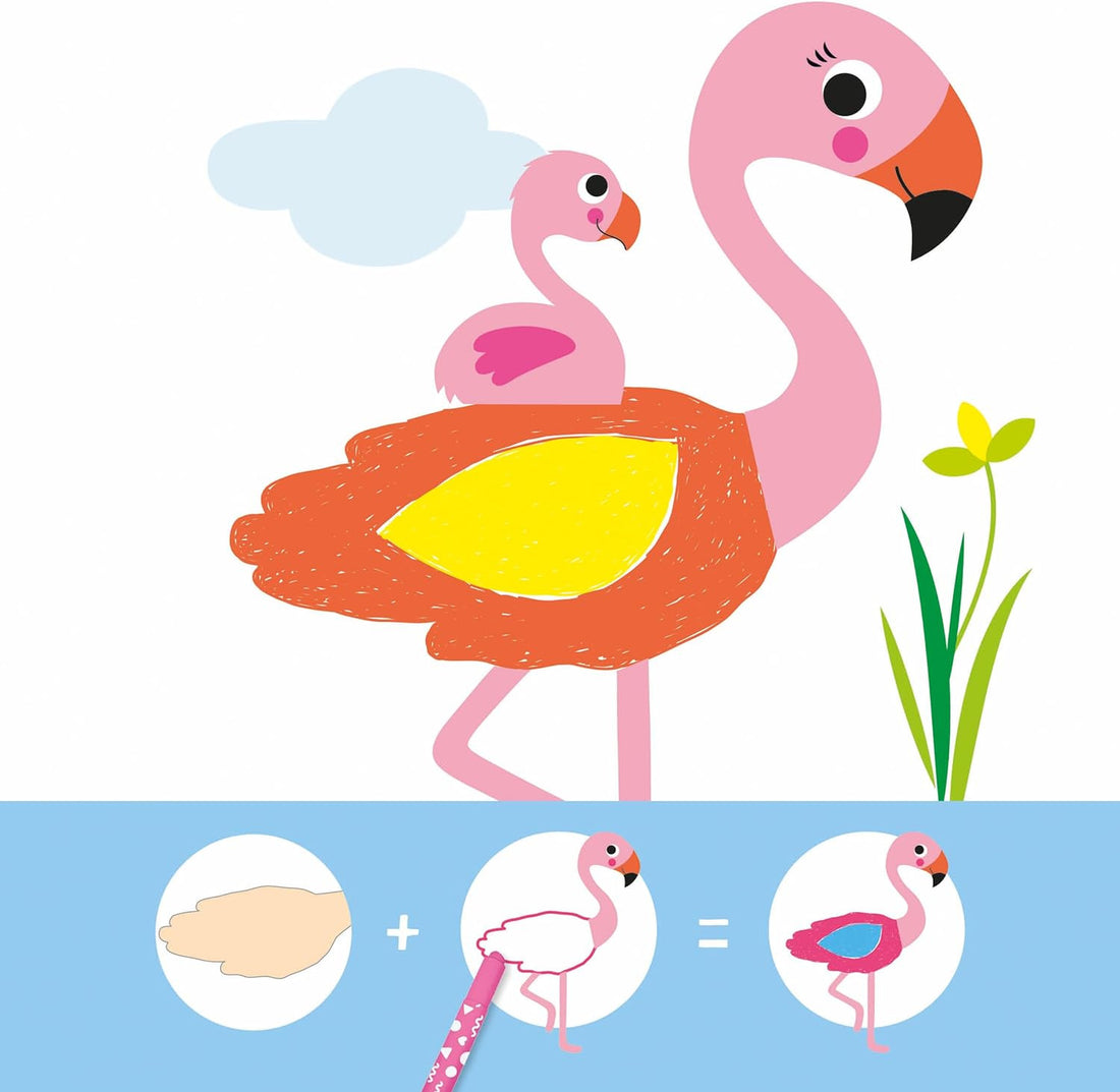 Manualidades Pintura por Números y Colores - Juego para dibujar y colorear 3 años - Janod 09149