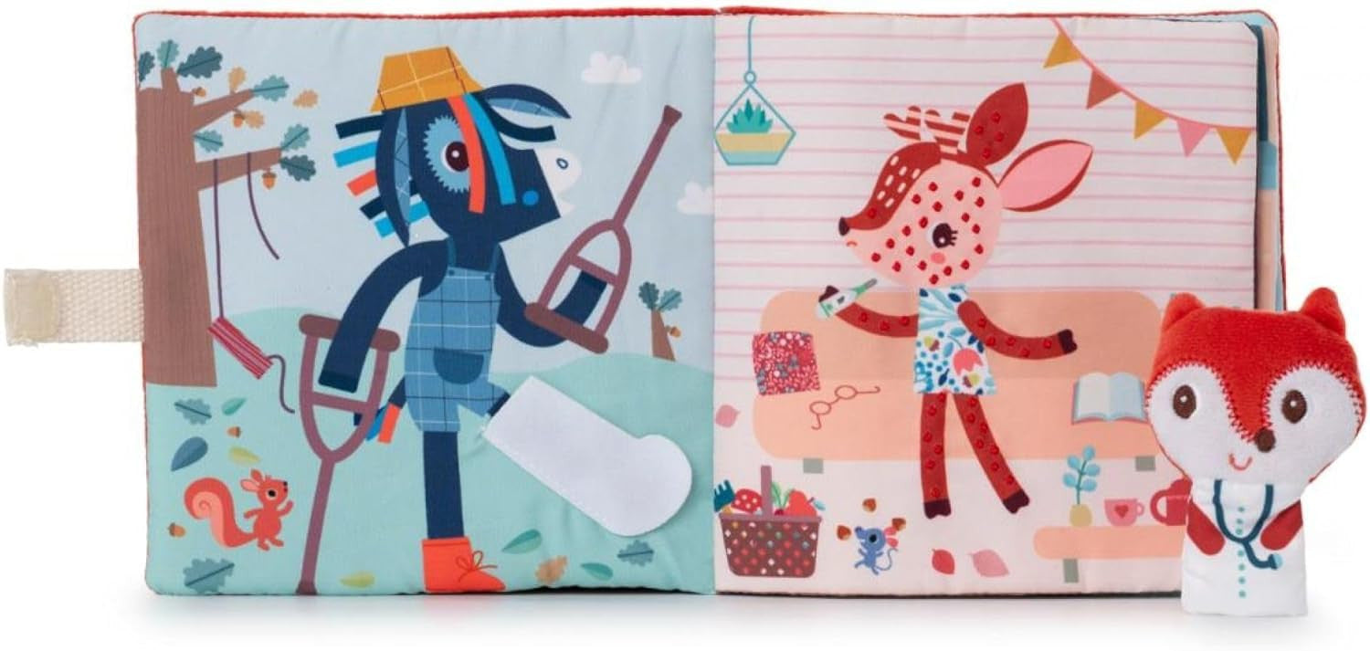 Libro blando infantil de actividades - doctor alice - lilliputiens 83534