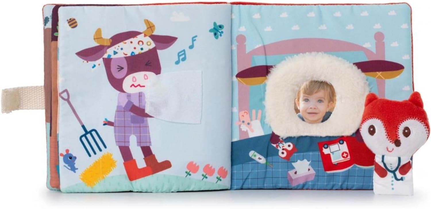 Libro blando infantil de actividades - doctor alice - lilliputiens 83534
