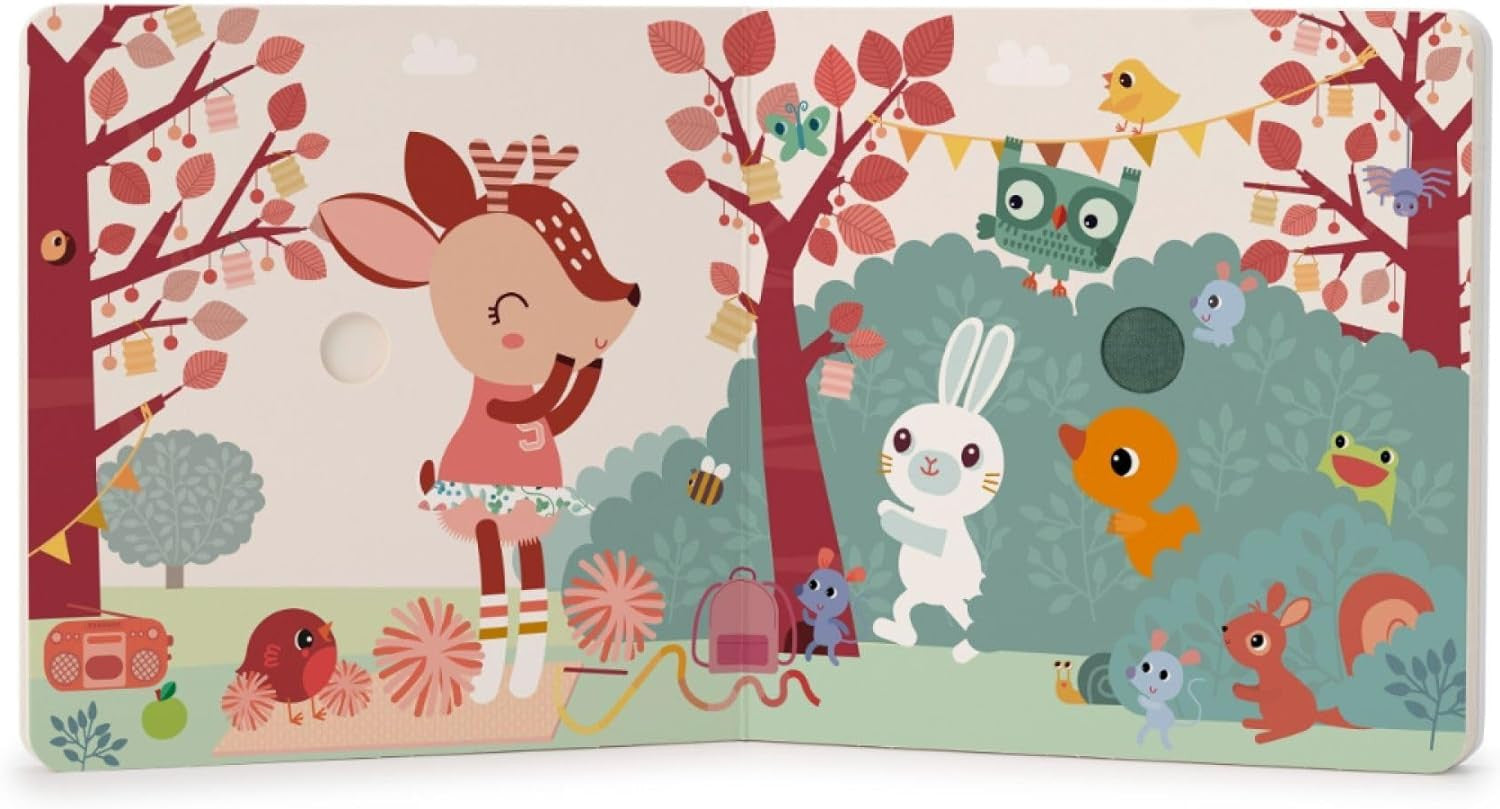 Libro Infantil de Texturas y Sonidos - Happy Forest - Lilliputiens 83475