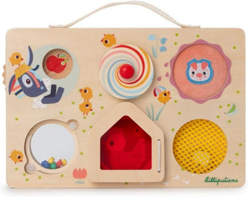 Juego de Motricidad Panel de Actividades - La Granja - Lilliputiens 83508