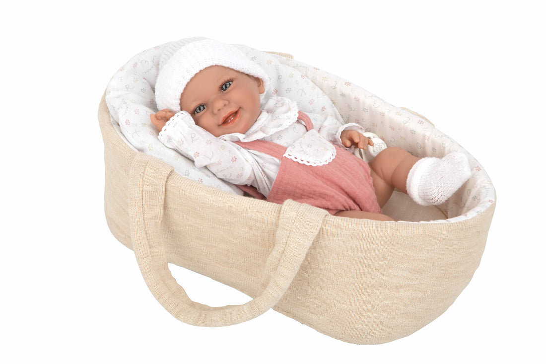 Muñeca elgance 33 cm babyto rosa con capazo - arias 60740