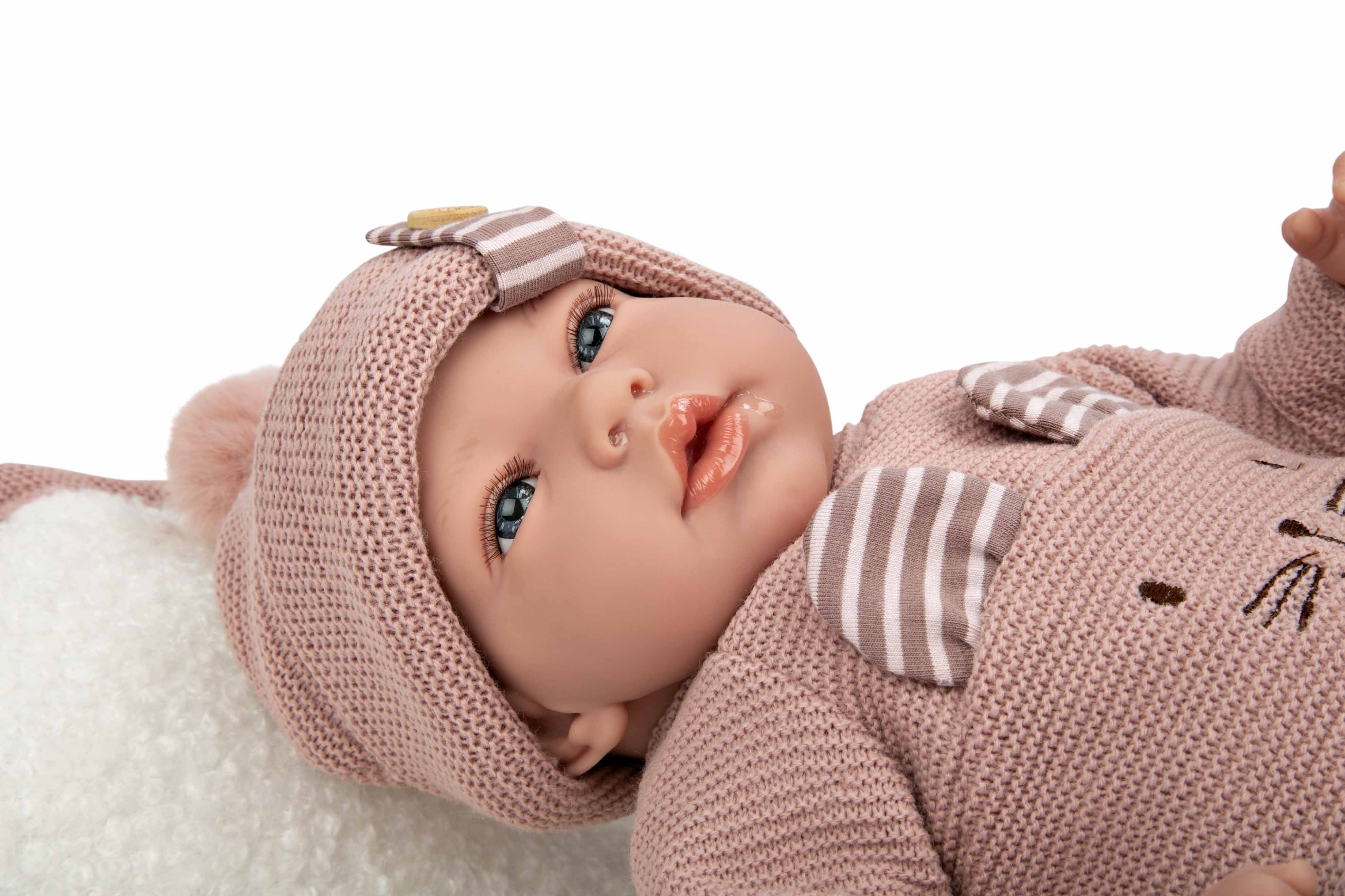 Muñeca Elegance 40 cm Andie Rosa con Manta - Muñeco de Peso - Arias 60802