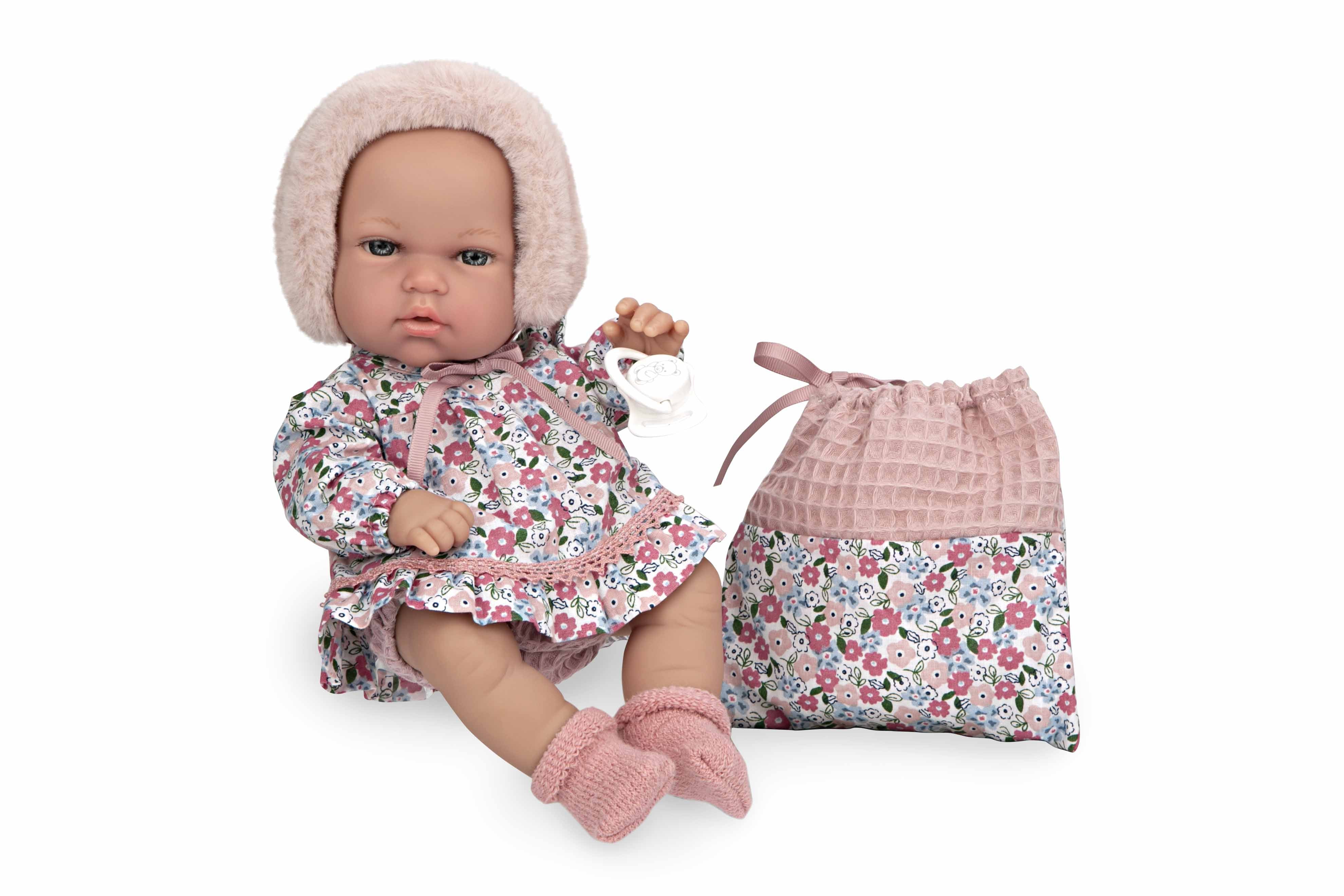 Muñeca elegance 30 cm natal con bolsa multiusos - arias 60807
