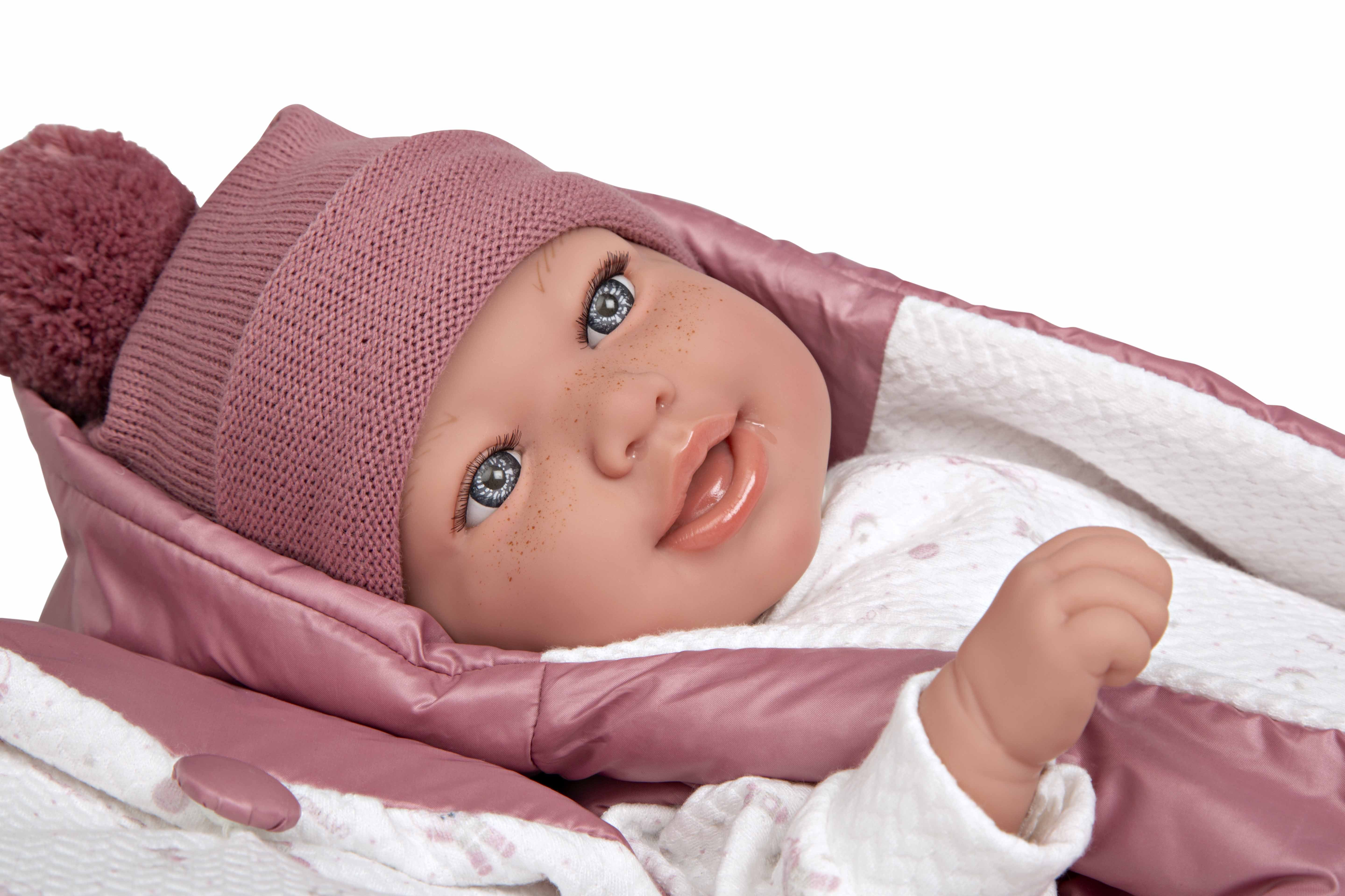 Muñeca con Peso Elegance 45 cm - Adi Rosa con Mochila - Arias 65376